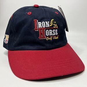 Iron Horse Golf Club Hat Cap Embroidered Spellout Logo Canvas Strapback New Tags